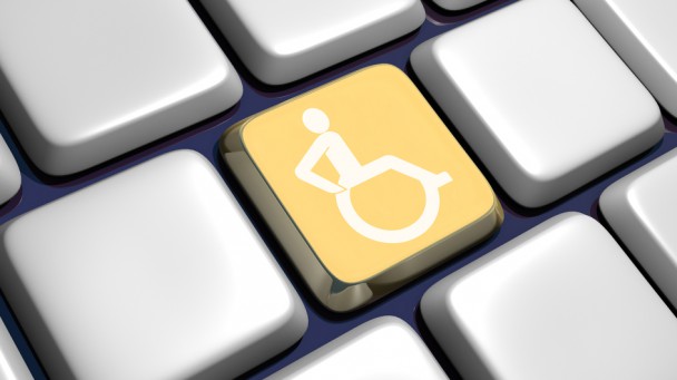 Keyboard (detail) with wheelchair key