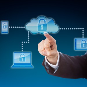 Cloud Computing Security Metaphor In Blue