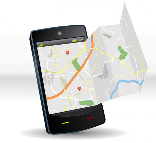 Street Map On Smartphone Mobile Device